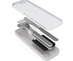 New Cubiertos Acero Inox Negro Comer Al Aire Libre|Vajilla Infantil