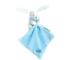 Outlet Doudou Conejito Azul Personalizable en Cajita Floral Doudous|Peluches