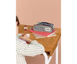 Estuche Doble Malo Tricolor Sage Estuches Escolares|Material Escolar