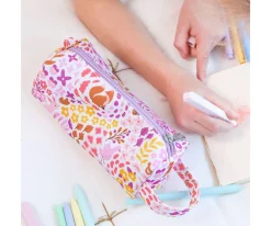 Estuches Escolares^A Little Lovely Company Estuche Flowers Garden Personalizable