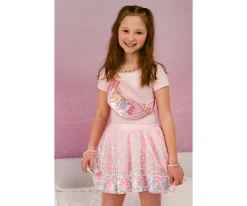 Disfraces Para Niños^Great Pretenders Falda Lentejuelas Party Fun Sequins Skirt Pink Neon 4-6 años