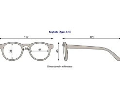 Gafas De Sol Para Niños^Babiators Gafas de Sol Flexibles Keyhole Bermuda Blue (3-5 años)