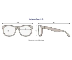 Gafas De Sol Para Niños^Babiators Gafas de Sol Flexibles (0-24m) Navigators Polarizadas Graphite Gray