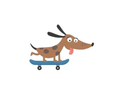 Clearance Gorra con Visera Junior Azul Skater Dog Personalizada Gorros|Gorritos De Playa