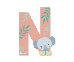Decoración Pared Infantil^Janod Letra Madera Pure N Rosa