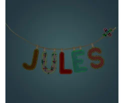 Decoración Pared Infantil^Lilliputiens Letra Tela Fosforescente L Roja