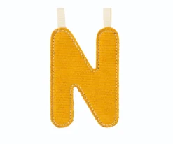 Decoración Pared Infantil^Lilliputiens Letra Tela Fosforescente N Ocre