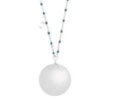 Discount Llamador de Ángeles Fine Silver/Blue Moda Mamá|Accesorios Para Bebé Y Niños