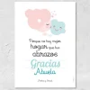 Lámina Personalizada Abuela nube azul Regalos Para La Abuela|Láminas Personalizadas
