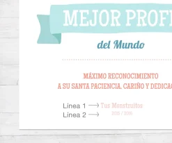Lámina Personalizada Premio a la Mejor Profe Regalos Para Profesores|Láminas Personalizadas