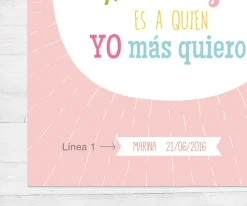 Lámina Personalizada Rosa Profe Te Quiero Láminas Personalizadas|Regalos Para Profesores