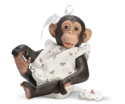 Muñecos^Así Lola la Chimpancé con Pelele Musa Flores Marrones