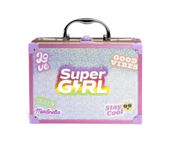 Online Maleta de Belleza SuperGirl Espejo Led Niños Juguetes De Viaje|Regalos Para Niños