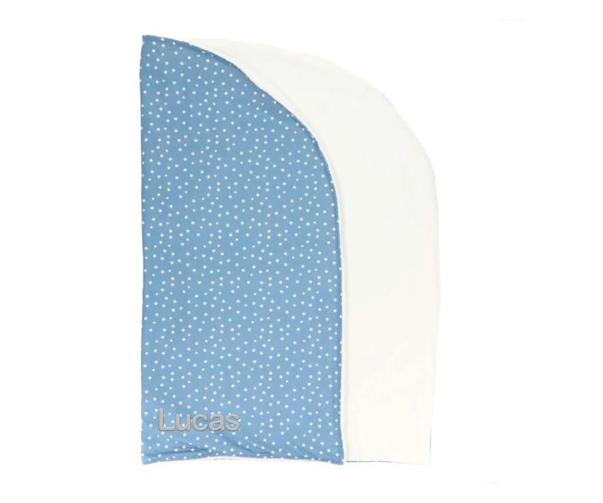 Mantas^Cristina de Jos'h Manta Arrullo Mini Star Azul Personalizable