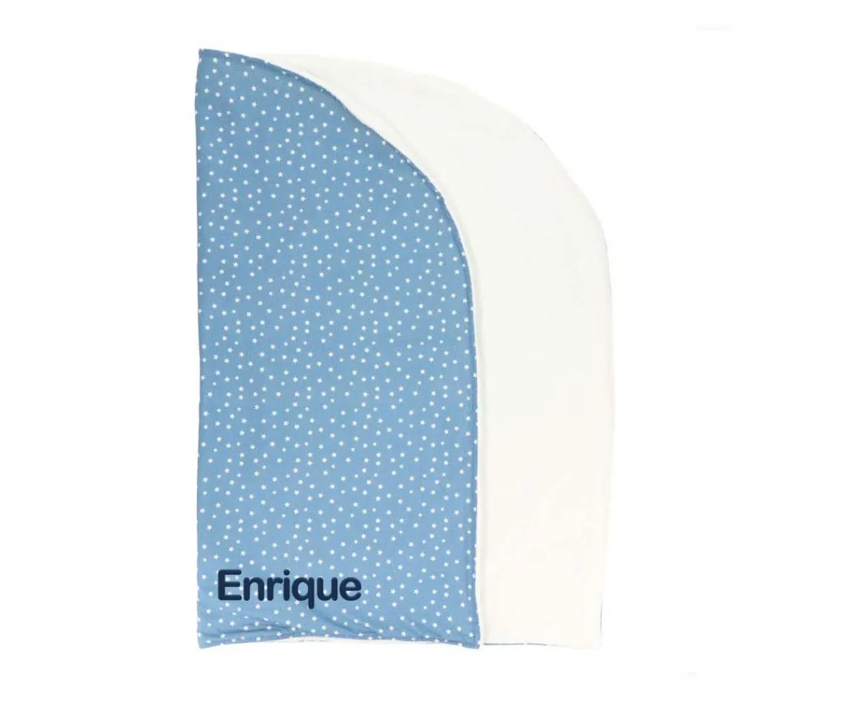 Mantas^Cristina de Jos'h Manta Arrullo Mini Star Azul Personalizable