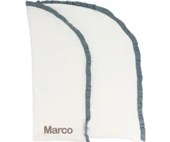 Mantas^Cristina de Jos'h Manta Arrullo Rainbow Dots Azul Personalizable