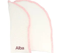 Mantas^Cristina de Jos'h Manta Arrullo Rainbow Dots Rosa Personalizable