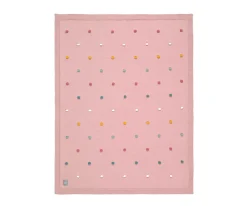 Mantas^Lassig Manta Bebé Lunares Rosa