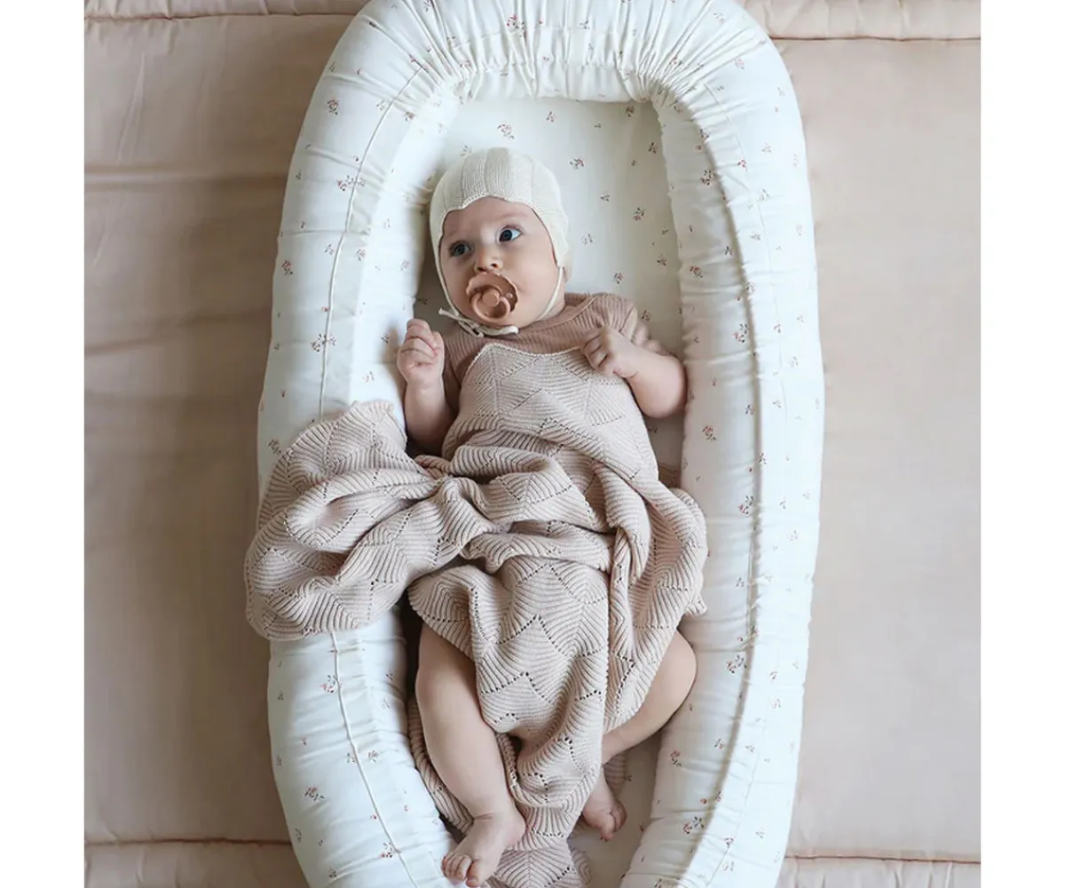 Mantas^Cam Cam Manta de Punto Almond