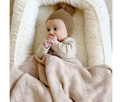 Mantas^Cam Cam Manta de Punto Almond