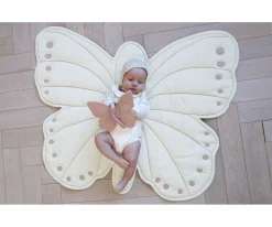 Ropa De Cuna Y Cama^Cam Cam Manta-Colcha Mariposa White