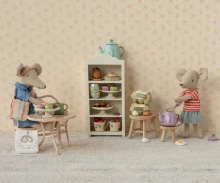 Casa De Muñecas De Madera^Maileg Mesa de Café y Silla Pale Pink