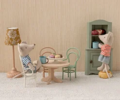 Casa De Muñecas De Madera^Maileg Mesita de Café Oval Ratón Natural Hermano/a Pequeños
