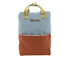 Mochilas Escolares^Sticky Lemon Mochila Grande Personalizable Better Together Colourblocking Badminton Blue + Leather Ball