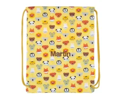 Mochilas Saco Infantiles^A Little Lovely Company Mochila Saco Animal Friends Personalizable