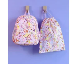Mochilas Saco Infantiles^A Little Lovely Company Mochila Saco Flower Garden Personalizable