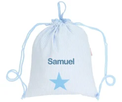 Mochilas Saco Infantiles^Tutete Textil Mochila Saco Personalizada Oxford Azul