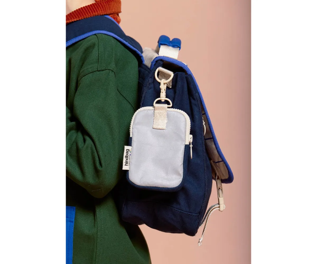 Bolsos^Hindbag Monedero Infantil Billy Navy-Gris Metalizado