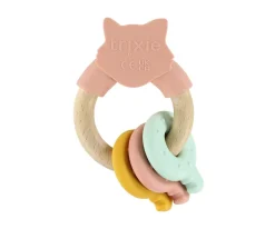 Discount Mordedor de Actividades de Silicona y Madera Mrs. Cat Niños Juguetes Bebé 6 Meses|Juguetes Para Recién Nacidos