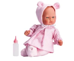 Muñecos^Así Muñeco Oli con Conjunto Corazones Rosas y Gorro Orejitas