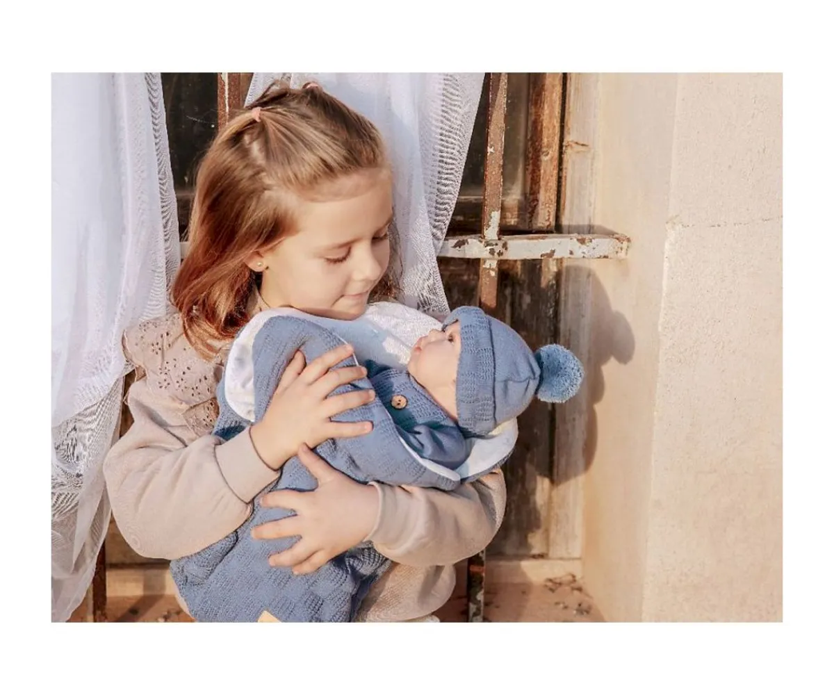 Hot Muñeco Reborn Alberto Azul con Saco Niños Juguetes Niños 8 Años|Juguetes Niños + 10 Años