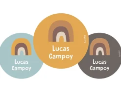 Chapas Personalizadas^Tutete Pack 3 chapas Personalizadas Arcoíris Retro Nordic