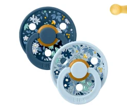 Secababitas^Bibs Liberty Pack 2 Chupetes BIBS Colour Round + 1 Secababitas Liberty Chamomile Lawn Baby Blue