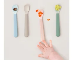 Cubiertos Infantiles^Done by Deer Pack 3 Cucharas para Bebé Fácil Agarre Foodie Powder