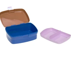 New Pack Almuerzo Happy Smile Caramel/Blue Fiambreras Infantiles|Cajas De Almuerzo