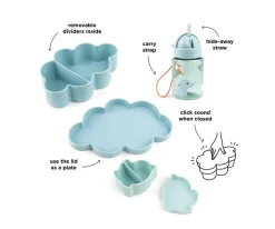 Hot Pack Almuerzo Playground Blue Cajas De Almuerzo|Botellas De Plástico