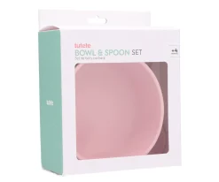 Vajilla Infantil^Tutete Pack Baby Meal Babero Silicona Magical Unicorn + Bol Silicona y Cuchara Pink