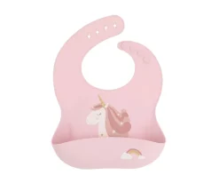 Vajilla Infantil^Tutete Pack Baby Meal Babero Silicona Magical Unicorn + Bol Silicona y Cuchara Pink