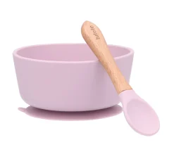 Vajilla Infantil^Tutete Pack Baby Meal Babero Silicona Fantastic Girl + Bol Silicona y Cuchara Lilac