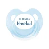 Pack Chupete Retro Azul Mi Primera Navidad + Chupetero Ocean Chupetes Navidad|Chupetes De Navidad