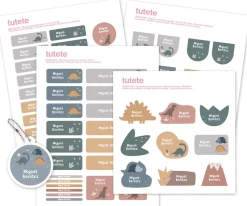 Best Pack Combinado Termo y Pegatinas Dinos World Colecciones Vuelta Al Cole|Etiquetas Personalizadas