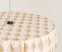 Iluminación^Nobodinoz Pantalla de Lino Lámpara de Techo Vibes Mustard Harlequin