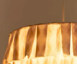 Iluminación^Nobodinoz Pantalla de Lino Lámpara de Techo Vibes Mustard Harlequin