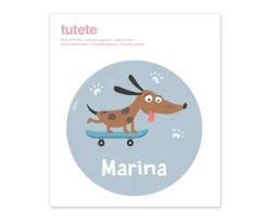 Sale Pegatina Grande Skater Dog para Caja Almuerzo Colecciones Vuelta Al Cole|Cajas De Almuerzo