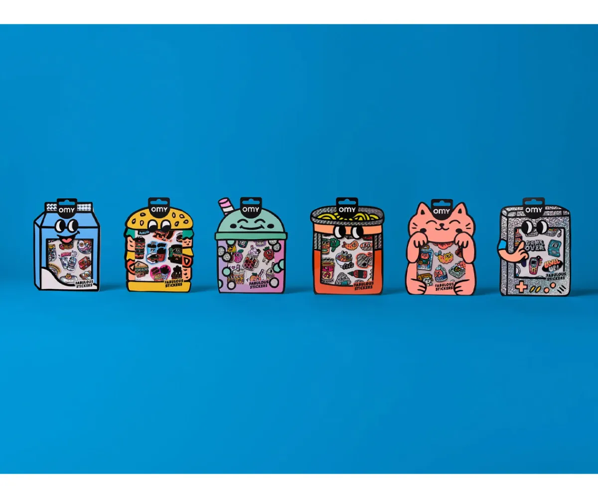 Manualidades Para Niños^Omy Pegatinas Fluorescentes Big Bubble Tea