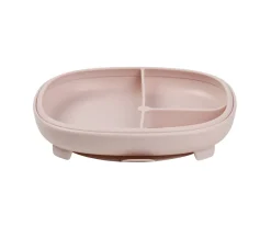 New Plato 2 en 1 con Ventosa y Compartimentos Extraíbles Blush Comer Al Aire Libre|Baby Led Weaning